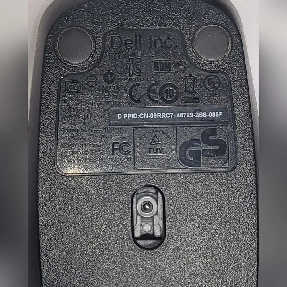 Dell Black Wired Mouse